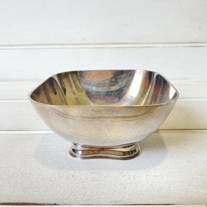 TOWLE Square Bowl 4112, Silverplated Footed, 4 x 4
